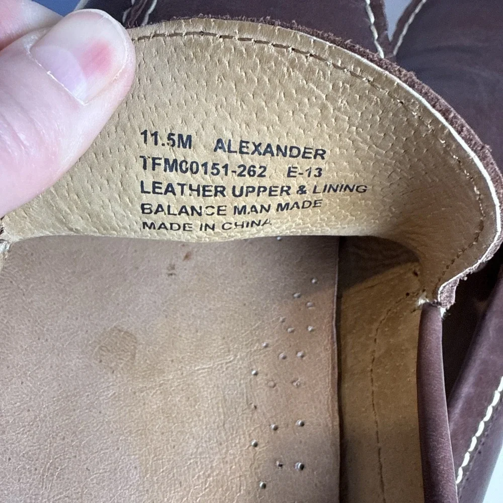 Tommy Bahama Mens Boat Leather Brown Shoe Size 11.5 M Flex Sole Nautical Sailing